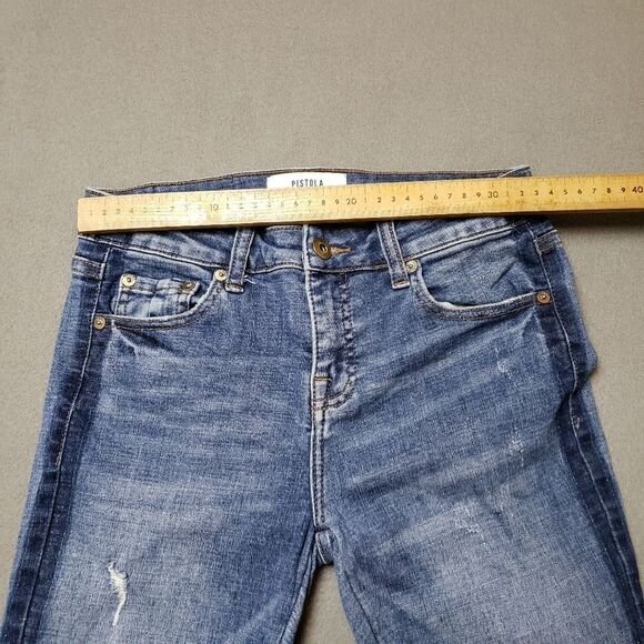 Pistola Womens Audrey Side Stripe Distressed Raw Hem P6730MTW-STT Jeans Size 25 - Picture 11 of 11